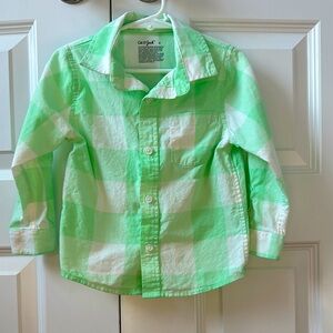 Cat & Jack Green Button Down Shirt